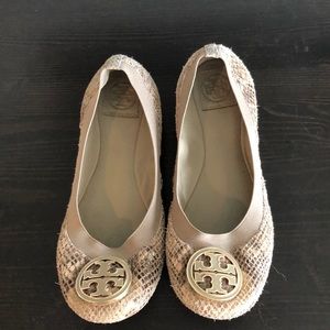 Tory Burch Snake Print ballet flats